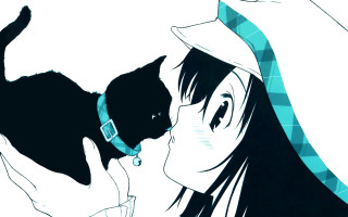 Woman cat hat shoulder vanitas - her hand and a hat free wallpaper