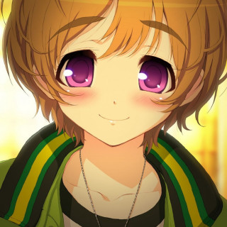 Green jacket purple eyes necklace - their neck free wallpaper