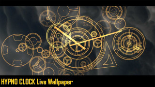 Golden clock black background yellow - high detail 8 k free wallpaper for desktop