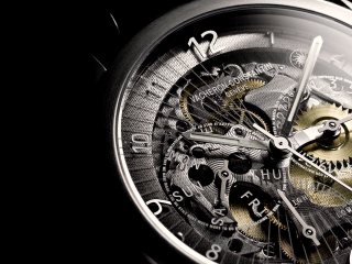 Close up black watch white - christian hilfgott brand free wallpaper