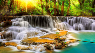 Waterfall river wooden stick water - a wooden stick free wallpaper