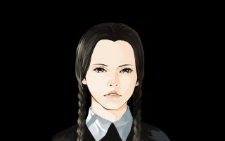 Woman long hair black shirt 31 - a braid free wallpaper