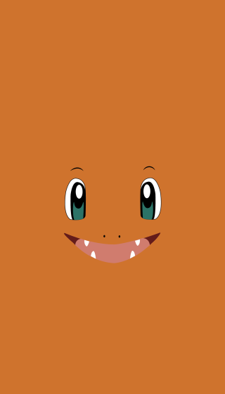 Cartoon face big smile orange 2 - an orange background free wallpaper for mobile