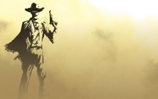 Silhouette man gun fog hat - a silhouette of a man free wallpaper