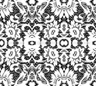 Black white lace pattern circular - generative art free wallpaper for tablet