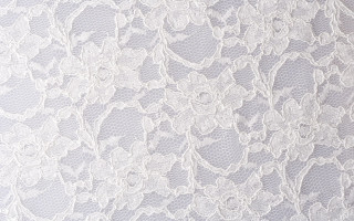 White lace flower pattern soft - fine foliage lace free wallpaper