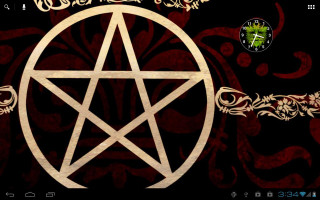 Pentagramil clock wall gothic occult - occult free wallpaper