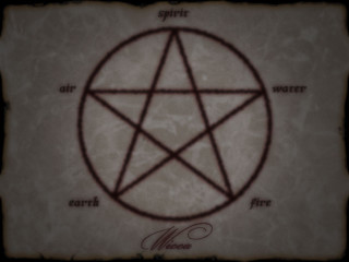 Pentagram wicca circle of fire - a pentagramil free wallpaper