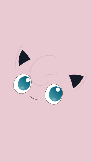 Pink background cat eyes black - vector art free wallpaper for mobile