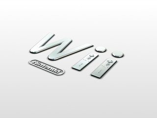 Metal letters numbers white surface - a white surface free wallpaper