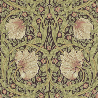 Floral green border pink flower - art and crafts movement free wallpaper for tablet