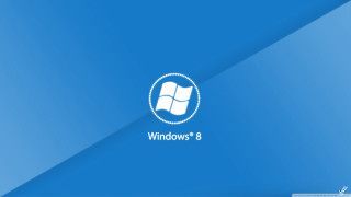 Blue background windows8 logo white 3 - 8 k free wallpaper