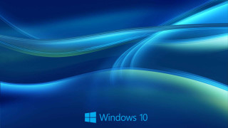 Blue background wave colors windows - the middle of it free wallpaper for desktop