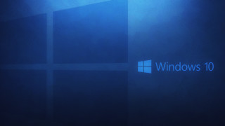Blue wall windows10 logo ambient - a white window free wallpaper for desktop