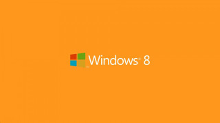 Yellow background windows8 logo white - 8 k hd free wallpaper