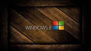 Wooden wall windows8 logo wooden 3 - 8 k hd free wallpaper