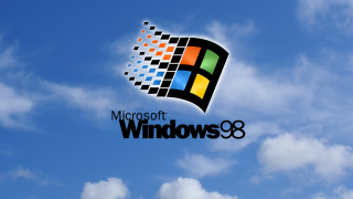 Microsoft logo blue sky clouds - vaporwave free wallpaper