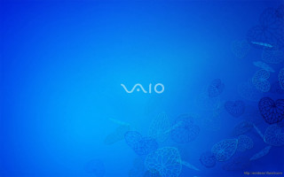 Blue wall white vaio logo - a blue wall free wallpaper