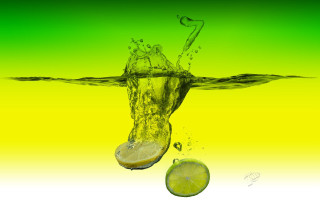 Lime splashing green yellow liquid - liquid free wallpaper for desktop