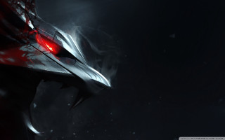 Demonic creature red eyes black 2 - smoke and fog free wallpaper