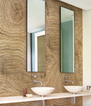 Bathroom two sinks mirror wall - a mirror free wallpaper for tablet