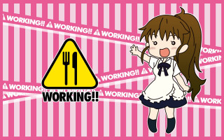 Girl sign working fork knife 2 - a fork and knife free wallpaper