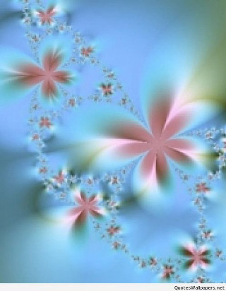 Flower abstract fractals mandelbrot snowflakes - a pink center free wallpaper