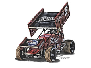 Dirt racing car flag sign - the side of the car free wallpaper