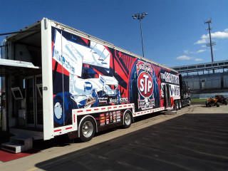 Large truck trailer parking lot - a trailer free wallpaper