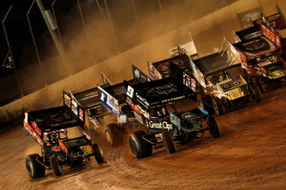 Dirt racing cars night dust - dust free wallpaper