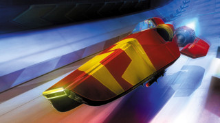 Red car racing track yellow - colin middleton free wallpaper