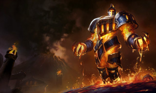 Fire clad robot fire filled - flame free wallpaper