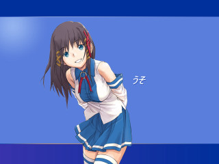 Anime girl short dress ponytail - kyoani free wallpaper