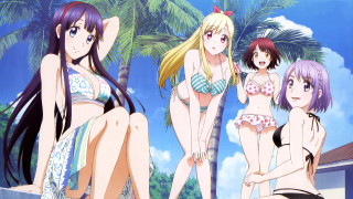 Girls bikinis palm tree building - bikinis free wallpaper