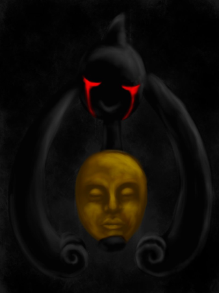 Black cat red eyes yellow - dark art free wallpaper for mobile