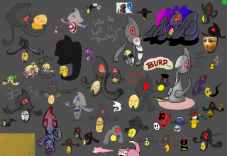 Cartoon characters grouped together caption 2 - a bunch of cartoon characters free wallpaper