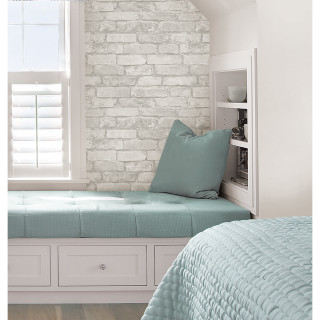 Bed blue blanket pillows brick - a room free wallpaper for tablet