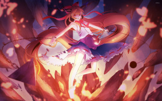 Girl dress rock sword flame - a girl in a dress free wallpaper for desktop