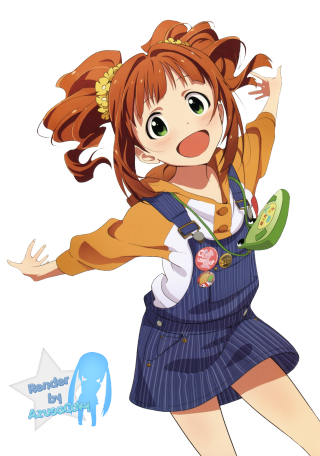 Girl red hair blue dress - her arm free wallpaper for mobile