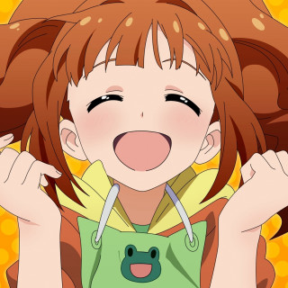 Girl green apron brown hair - a pastel free wallpaper for tablet