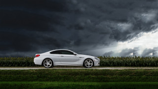 White car cloudy sky corn - a dark cloud free wallpaper