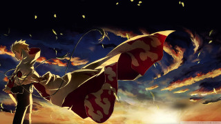 Man holding flag sky clouds - a sky free wallpaper for desktop