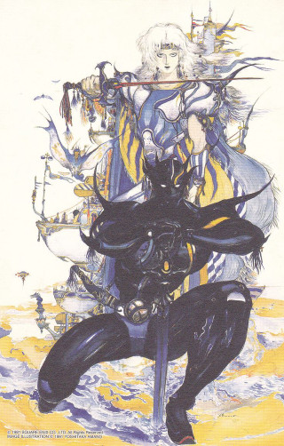 Woman sword demon back drawing - final free wallpaper for mobile