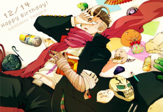 Man suit tie holding beer - awataguchi takamitsu free wallpaper