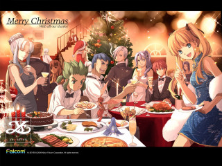 People table food christmas tree - free christmas wallpaper