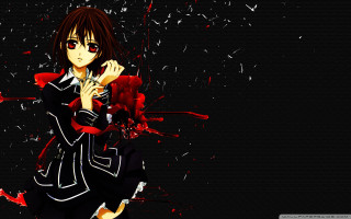 Anime girl glasses gun blood - glasses holding free wallpaper