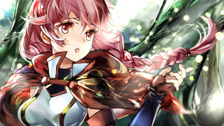 Woman pink hair sword green - epsylon point free wallpaper for desktop