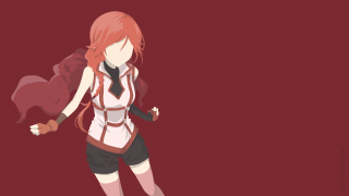 Red haired woman minimalist cel - a minimalist painting free wallpaper for desktop
