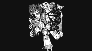 Black white drawing woman objects - a screenprint free wallpaper for desktop