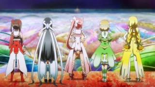 Anime characters colorful background sky - a group of anime characters free wallpaper